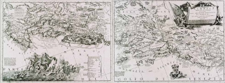 CORONELLI, VINCENZO MARIA: ADMINISTRATIVE MAP OF DALMATIA